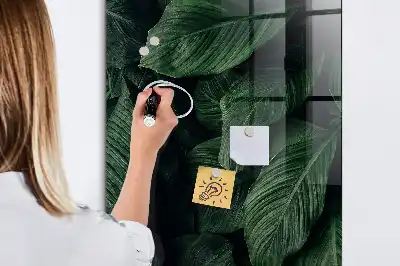 Tableau magnétique pour écrire modèle Jungle de feuilles