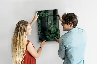 Tableau magnétique pour écrire modèle Jungle de feuilles
