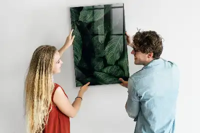 Tableau magnétique pour écrire modèle Jungle de feuilles