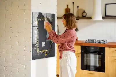 Tableau magnétique pour dessiner avec motifs de confettis dorés