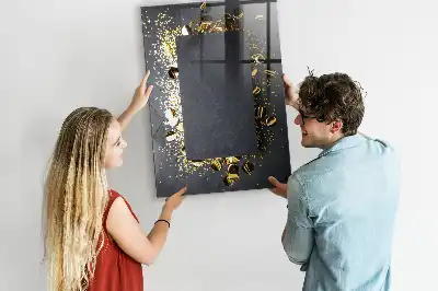 Tableau magnétique pour dessiner avec motifs de confettis dorés