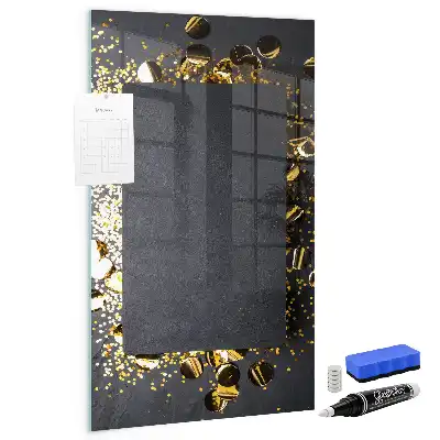 Tableau magnétique pour dessiner avec motifs de confettis dorés
