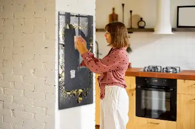 Tableau magnétique pour dessiner avec motifs de confettis dorés