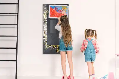 Tableau magnétique pour dessiner avec motifs de confettis dorés