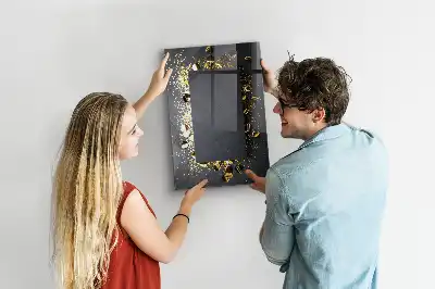 Tableau magnétique pour dessiner avec motifs de confettis dorés