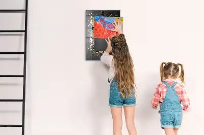 Tableau magnétique pour dessiner avec motifs de confettis dorés