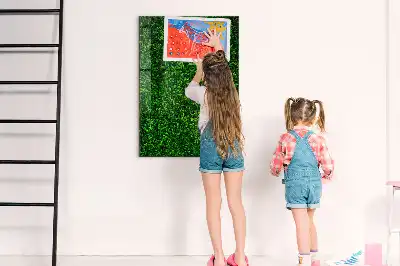 Tableau magnétique pour dessiner motif haie de feuilles