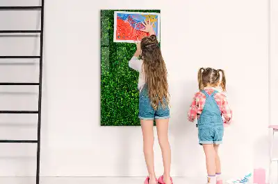 Tableau magnétique pour dessiner motif haie de feuilles