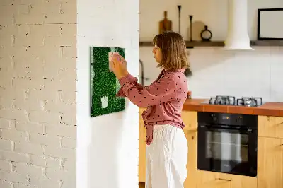 Tableau magnétique pour dessiner motif haie de feuilles
