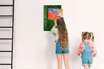 Tableau magnétique pour dessiner motif haie de feuilles