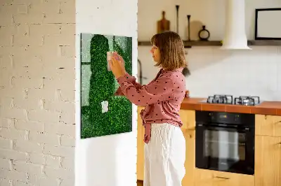 Tableau magnétique pour dessiner motif haie de feuilles