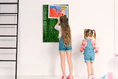Tableau magnétique pour dessiner motif haie de feuilles