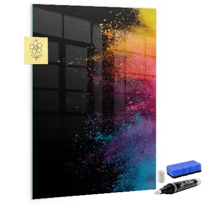 Poudre colorée pour tableau magnétique