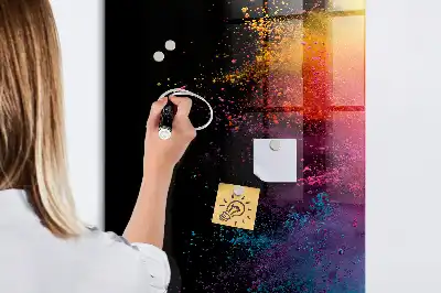 Poudre colorée pour tableau magnétique