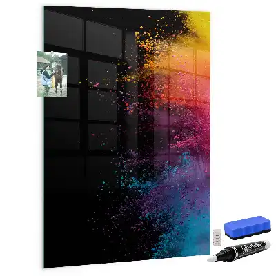 Poudre colorée pour tableau magnétique