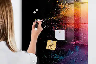 Poudre colorée pour tableau magnétique