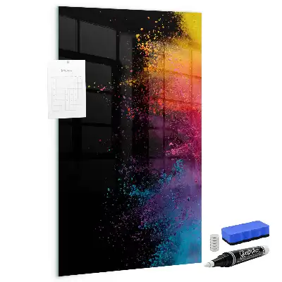 Poudre colorée pour tableau magnétique
