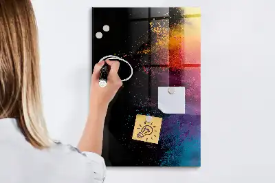 Poudre colorée pour tableau magnétique