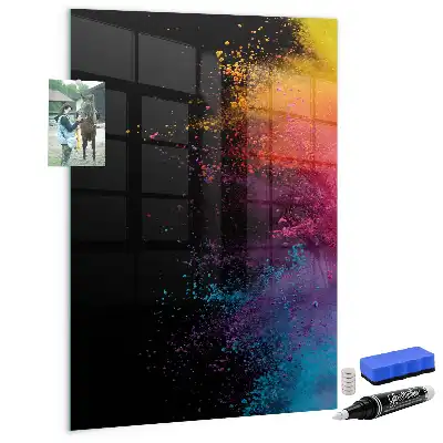 Poudre colorée pour tableau magnétique