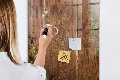 Tableau magnétique pour dessiner en bois rustique