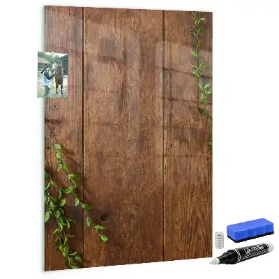 Tableau magnétique pour dessiner en bois rustique