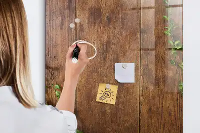 Tableau magnétique pour dessiner en bois rustique