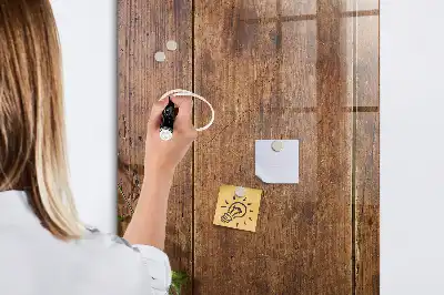 Tableau magnétique pour dessiner en bois rustique
