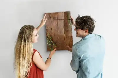 Tableau magnétique pour dessiner en bois rustique