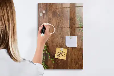 Tableau magnétique pour dessiner en bois rustique