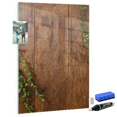 Tableau magnétique pour dessiner en bois rustique