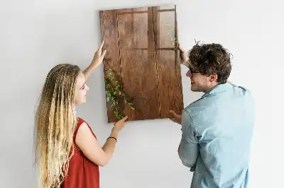 Tableau magnétique pour dessiner en bois rustique