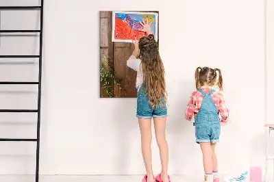 Tableau magnétique pour dessiner en bois rustique
