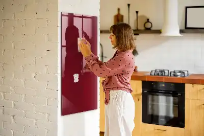 Tableau magnétique pour écrire de couleur bordeaux