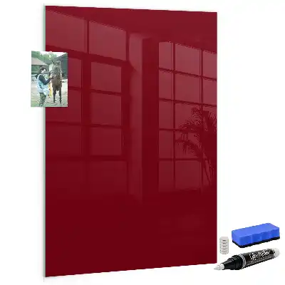 Tableau magnétique pour écrire de couleur bordeaux