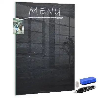 Panneau de menu magnétique tableau pour écrire