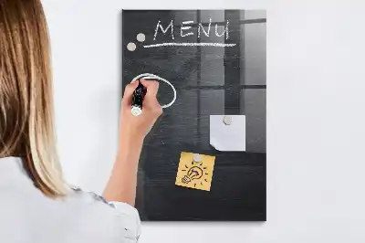 Panneau de menu magnétique tableau pour écrire