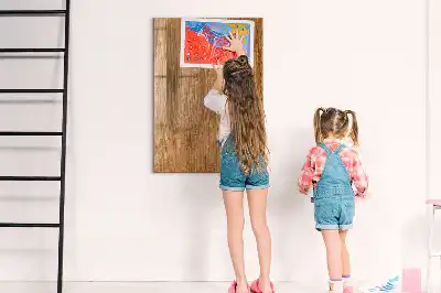 Tableau magnétique pour dessiner en bois aux tons chauds