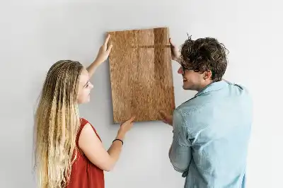 Tableau magnétique pour dessiner en bois aux tons chauds