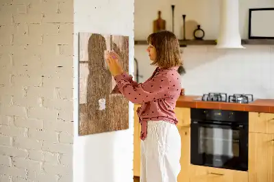 Tableau magnétique pour dessiner en bois aux tons chauds