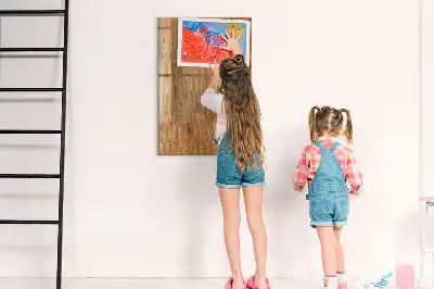 Tableau magnétique pour dessiner en bois aux tons chauds