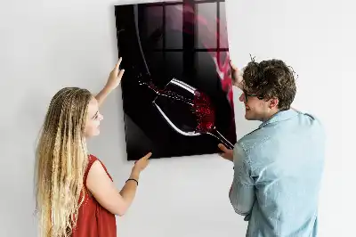 Tableau magnétique pour écrire motif vin renversé