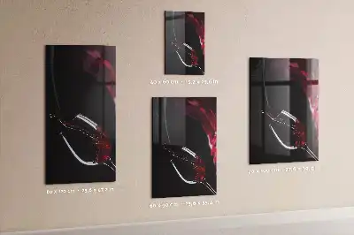 Tableau magnétique pour écrire motif vin renversé