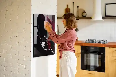 Tableau magnétique pour écrire motif vin renversé