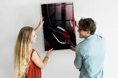Tableau magnétique pour écrire motif vin renversé