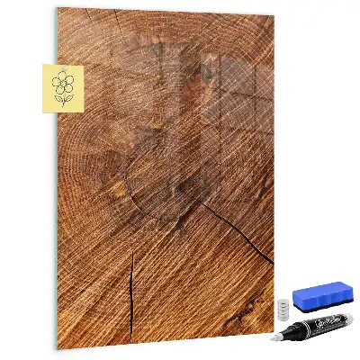 Tableau magnétique pour écrire nuance chaude de bois