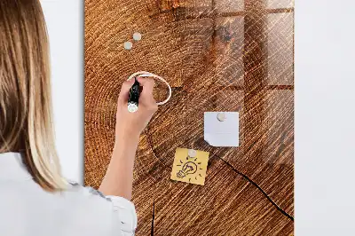 Tableau magnétique pour écrire nuance chaude de bois