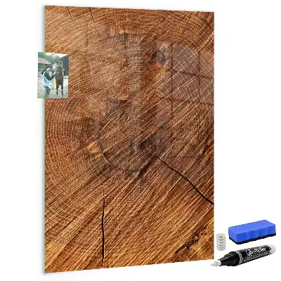 Tableau magnétique pour écrire nuance chaude de bois