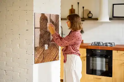 Tableau magnétique pour écrire nuance chaude de bois