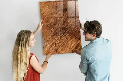 Tableau magnétique pour écrire nuance chaude de bois