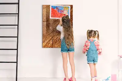 Tableau magnétique pour écrire nuance chaude de bois